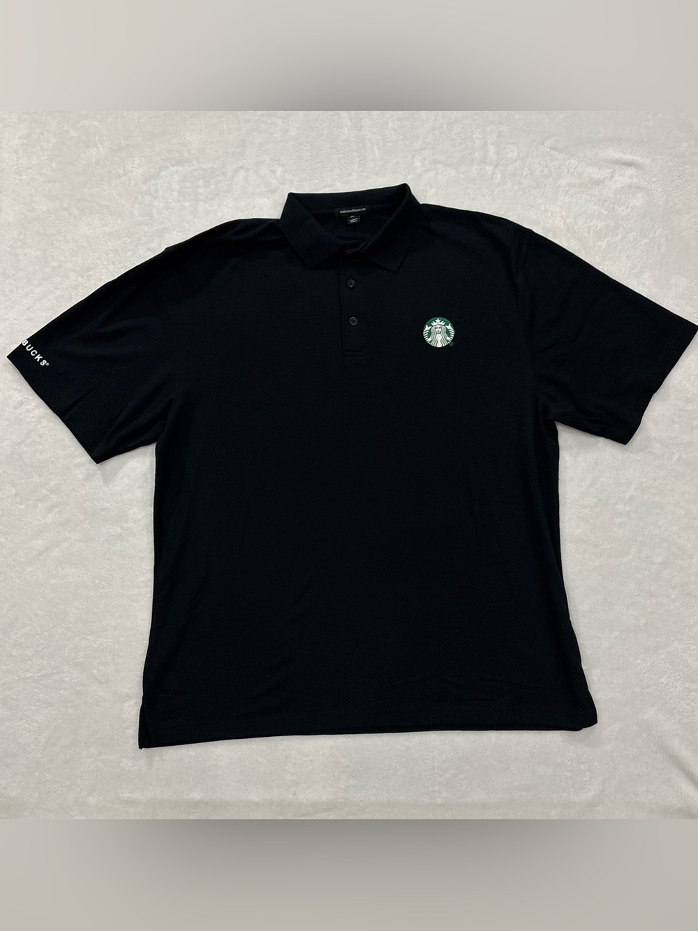 Starbucks Coffee Black Short Sleeve Uniform Polo Shirt Men’s Size 3XL